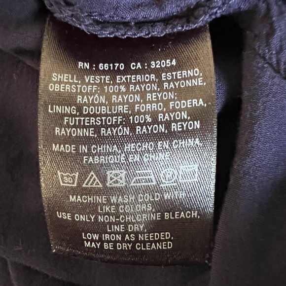 ANTHROPOLOGIE Maeve Indiga Swing Floral Dress Tasseled Back Lace Up Navy Size S - Picture 14 of 15